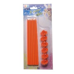 Candeline Stelo arancione torta 20cm compleanno festa ilpianetadelparty