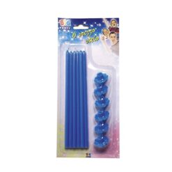 Candeline Stelo blu torta 20cm compleanno festa ilpianetadelparty