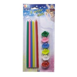 Candeline Stelo multicolore torta 20cm compleanno festa ilpianetadelparty