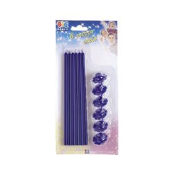 Candeline Stelo viola torta 20cm compleanno festa ilpianetadelparty