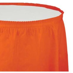 Gonnellone plastica arancione 73x426cm tinta unita