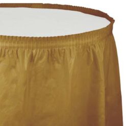 Gonnellone plastica oro 73x426cm tinta unita