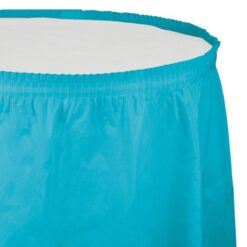 Gonnellone plastica turchese 73x426cm tinta unita