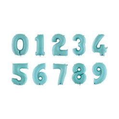 Palloncini Forma di numero azzurro mylar