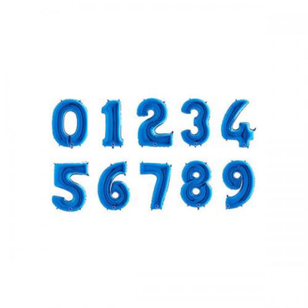 Palloncini Forma di numero blu mylar