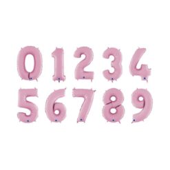 Palloncini Forma di numero rosa mylar