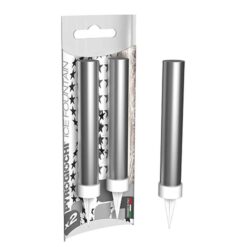 fiaccola torta argento interno festa compleanno ilpianetadelparty