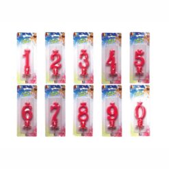 numeri candele candeline festa compleanno ilpianetadelparty rosso