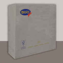 tovaglioli festa compleanno grigio tinta unita party 33X33cm