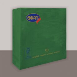 tovaglioli festa compleanno verde foresta tinta unita party 33X33cm