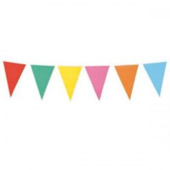 Festone bandierine triangolari multicolore 10cm ilpianetadelparty