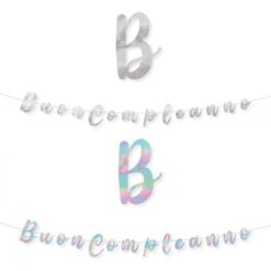 Festone buon compleanno corsivo ilpianetadelparty