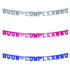 Festone buon compleanno fiocco ilpianetadelparty