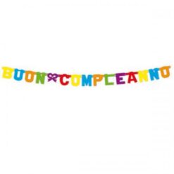Festone buon compleanno multicolore ilpianetadelparty