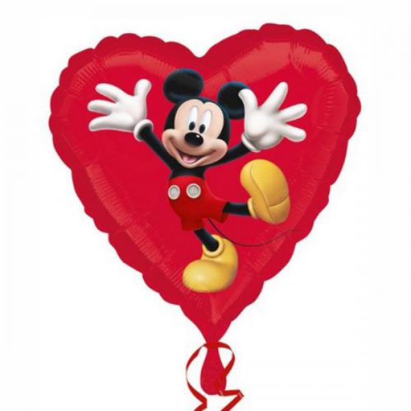 Palloncino a cuore topolino rosso shape mylar ilpianetadelparty