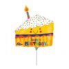 Palloncino buon compleanno fetta di torta minishape ilpianetadelparty