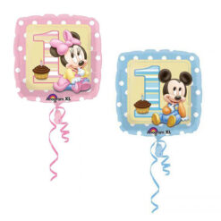 Palloncino primo compleanno topolino minnie bimba bimbo shape mylar ilpianetadelparty