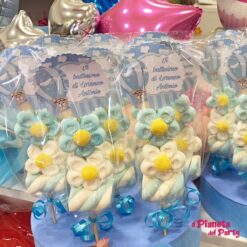 Spiedini Marshmallow personalizzati battesimo