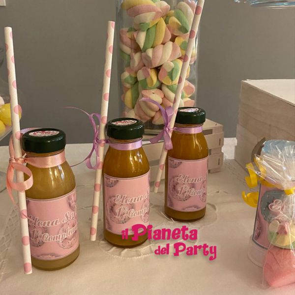 Succo di frutta bottigliette personalizzati ilpianetadelparty