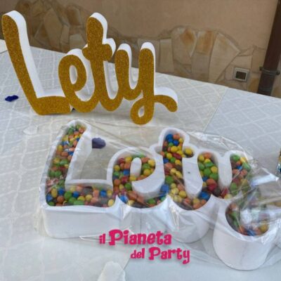 scritta confettata nome personalizzata ilpianetadelparty festa
