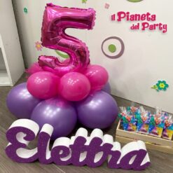 scritta personalizzata ilpianetadelparty fucsia